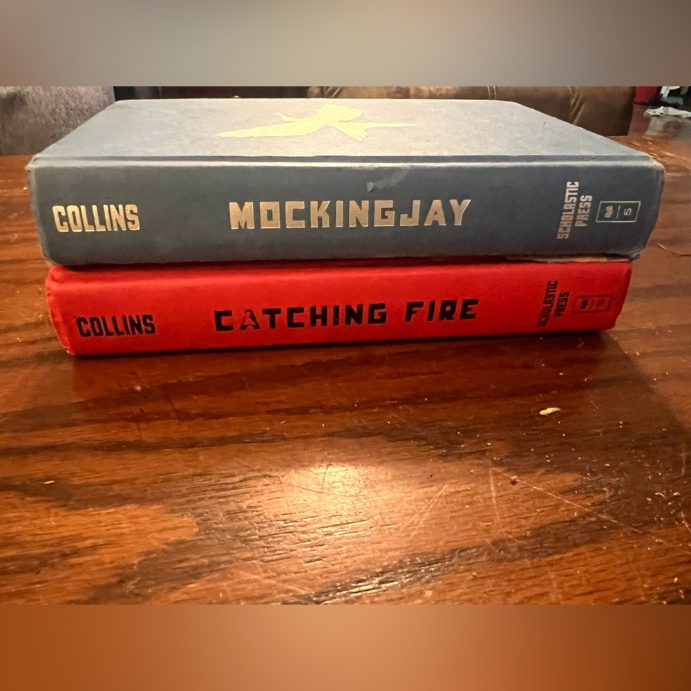 Blue and Red Coffee Table Book Set